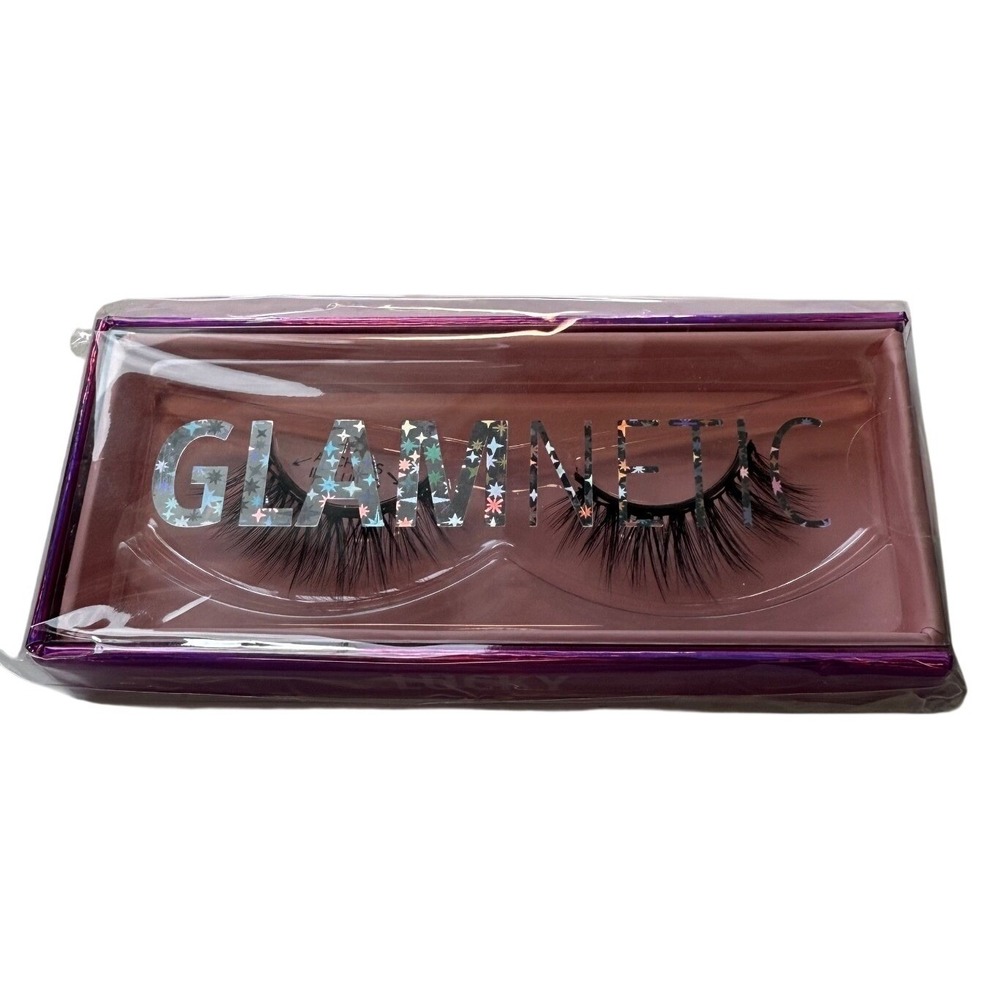 Glamnetic Lucky Magnetic Faux Mink False Lashes Wispy High Volume Black NIB
